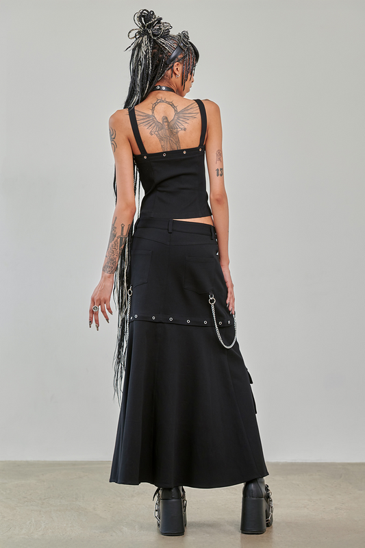 Jupe courte Rockabilly de Banned Alternative - STREET ANARCHY SKIRT - XS à XXL - pour Femme - noir - Banned Alternative - View 2