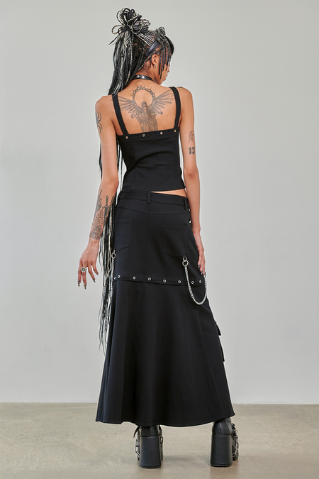 Jupe courte Rockabilly de Banned Alternative - STREET ANARCHY SKIRT - XS à XXL - pour Femme - noir - Banned Alternative - View 2