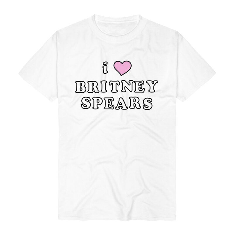 T-Shirt Manches courtes  de Britney Spears - I Love Britney - S à 3XL - pour Homme - blanc - Britney Spears