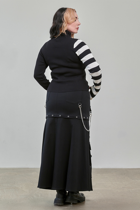 Gilets & Ponchos Rockabilly de Banned Alternative - MIDNIGHT RITUAL CARDIGAN - S à 4XL - pour Femme - noir/blanc - Banned Alternative - View 2