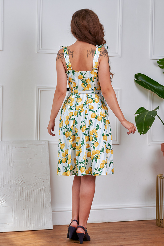 Robe mi-longue Rockabilly de Banned Alternative - June Lemon - Robe Swing - XS à XXL - pour Femme - jaune - Banned Alternative - View 2
