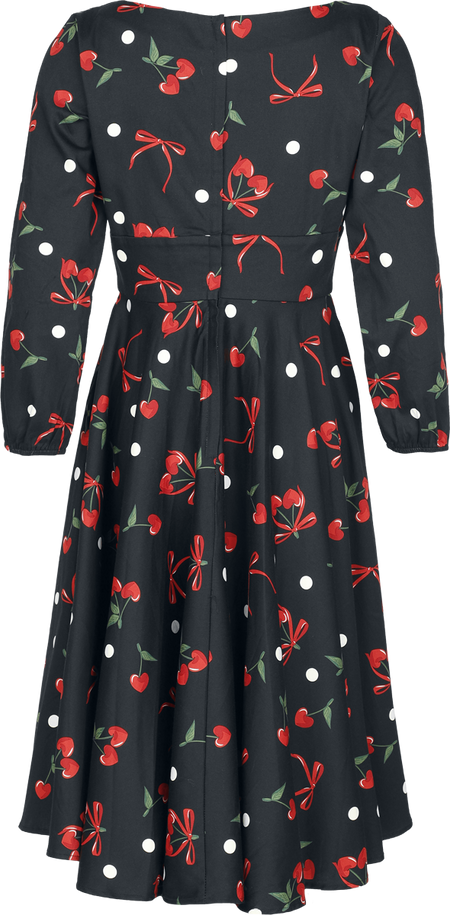 Robe mi-longue Rockabilly de Banned Alternative - XS à 4XL - pour Femme - noir - Banned Alternative - View 2
