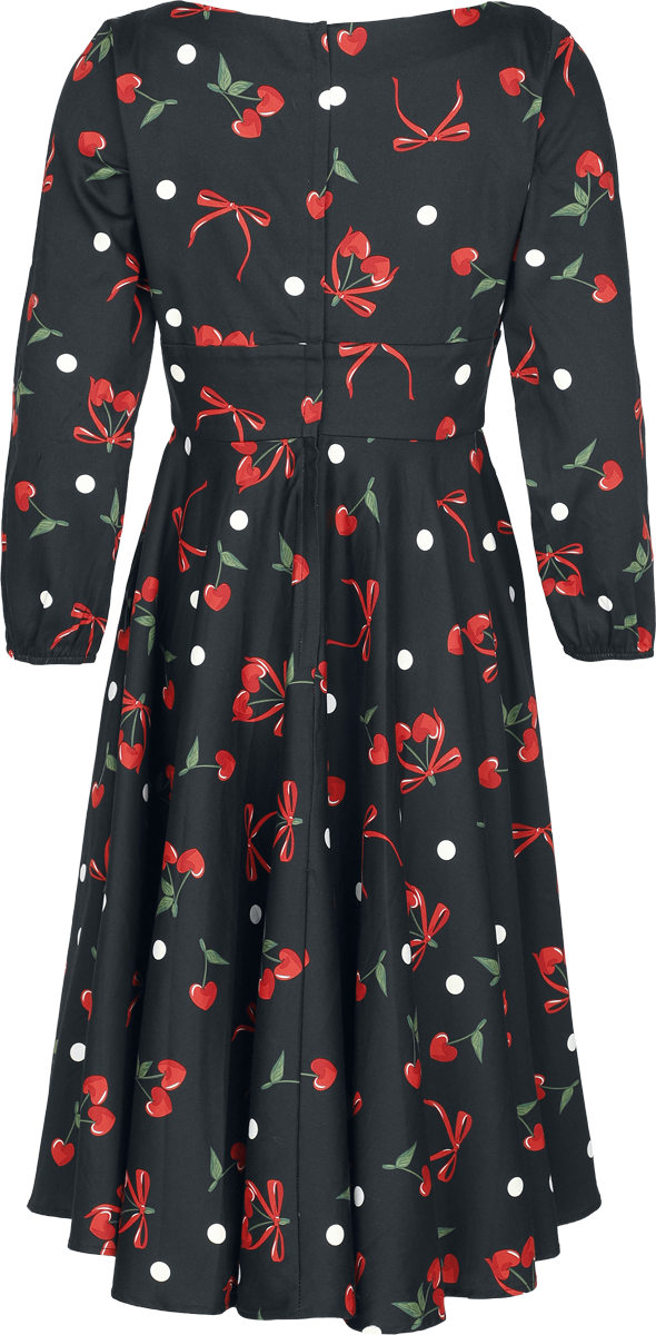 Robe mi-longue Rockabilly de Banned Alternative - XS à 4XL - pour Femme - noir - Banned Alternative - View 2