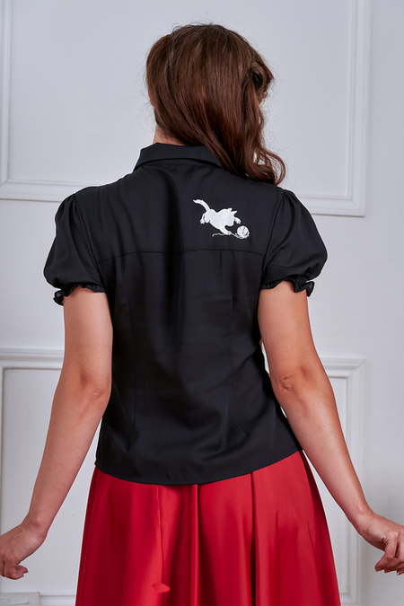 Chemisier Rockabilly de Banned Alternative - Sophie - XS à 4XL - pour Femme - noir - Banned Alternative - View 2
