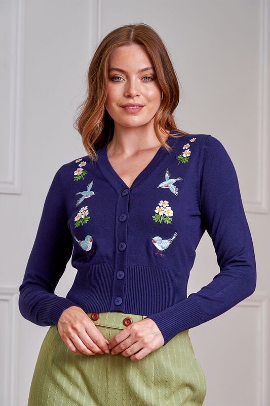 Gilets & Ponchos Rockabilly de Banned Alternative - NARA - S à 4XL - pour Femme - bleu foncé - Banned Alternative