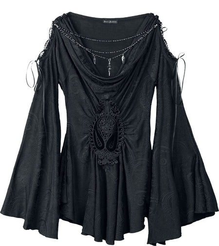 Robe courte Gothic de Devil Fashion - Pattern Shoulder Hollow Gothic - XS à 3XL - pour Femme - noir - Devil Fashion