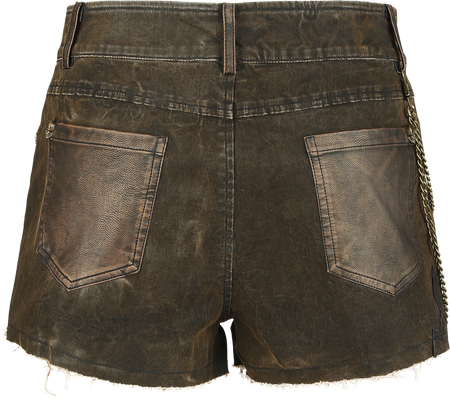 Short Gothic de Devil Fashion - Steampunk Gear Shorts - XS à 3XL - pour Femme - marron - Devil Fashion - View 2