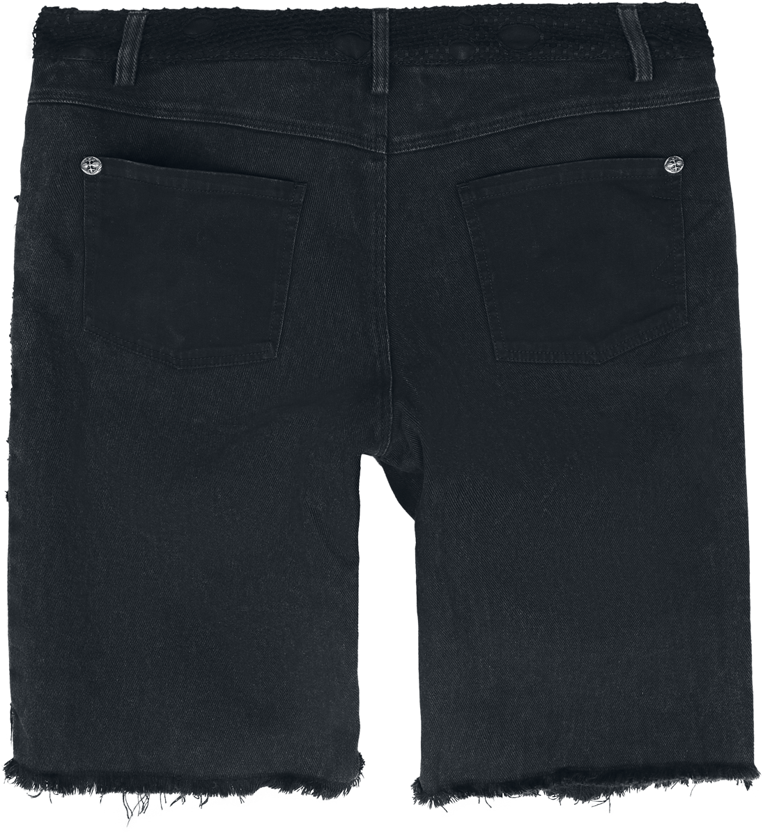 Short Gothic de Devil Fashion - Punk vintage tattered men's half pants - S à XXL - pour Homme - noir - Devil Fashion - View 2