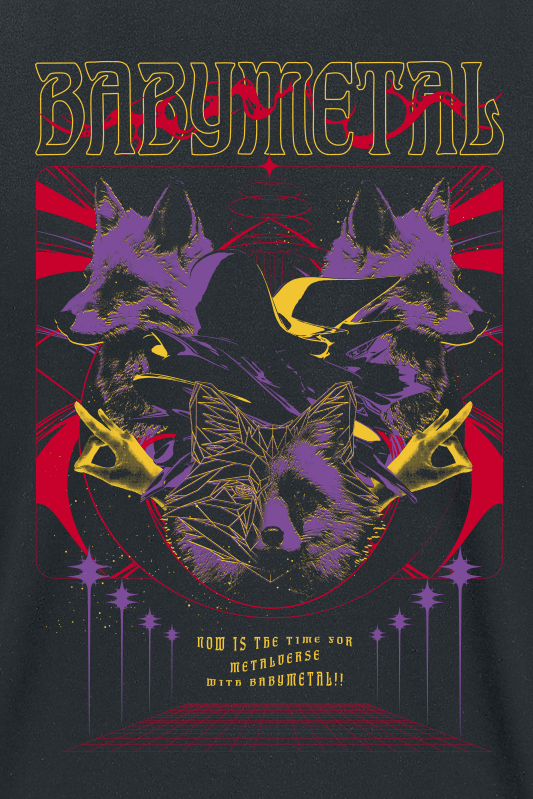 T-Shirt Manches courtes  de Babymetal - Tour Poster - S à 3XL - pour Homme - noir - Babymetal - View 2