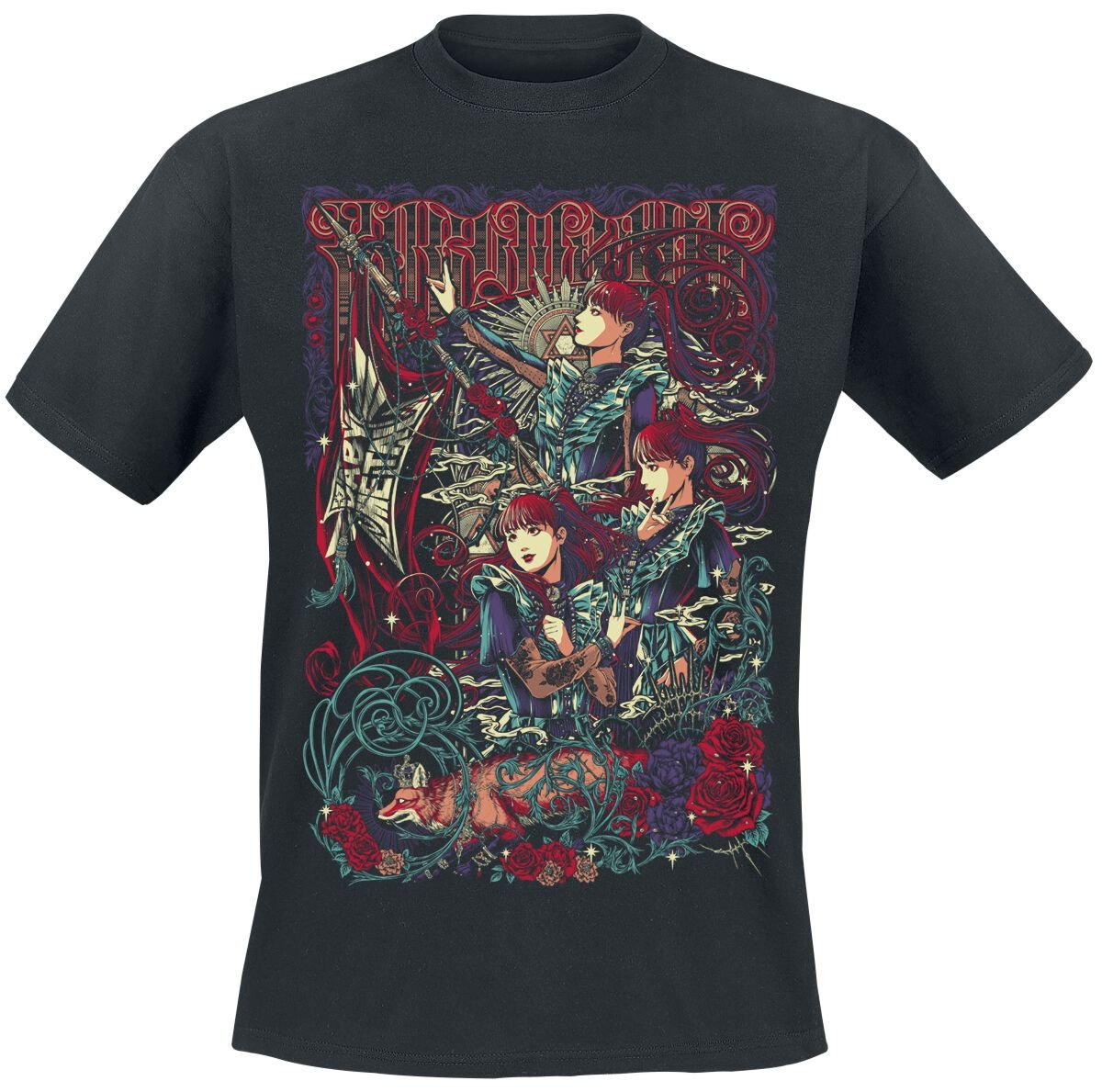 T-Shirt Manches courtes  de Babymetal - Flag Group - S à 3XL - pour Homme - noir - Babymetal