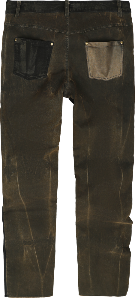 Jean Gothic de Devil Fashion - Coffee Colored Tattered Steampunk Men's Pants - S à XXL - pour Homme - marron - Devil Fashion - View 2