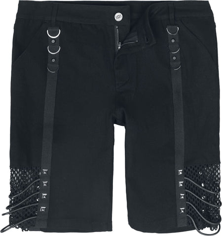 Short Gothic de Devil Fashion - Punk Thick Rope Mesh Men's Half Pants - S à XXL - pour Homme - noir - Devil Fashion