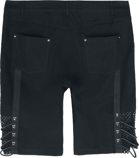 Short Gothic de Devil Fashion - Punk Thick Rope Mesh Men's Half Pants - S à XXL - pour Homme - noir - Devil Fashion - View 2