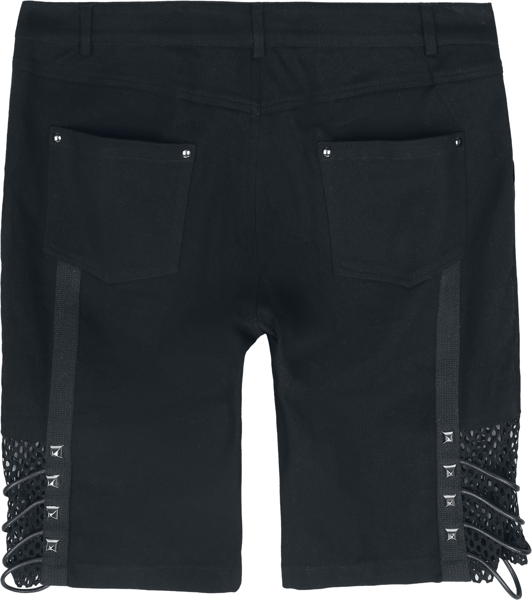Short Gothic de Devil Fashion - Punk Thick Rope Mesh Men's Half Pants - S à XXL - pour Homme - noir - Devil Fashion - View 2