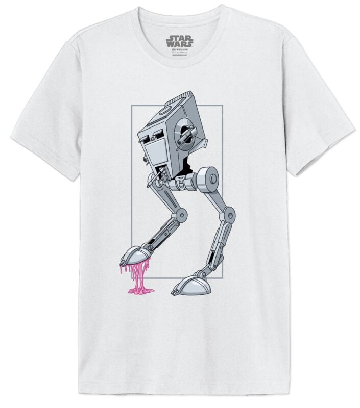 T-Shirt Manches courtes Disney de Star Wars - AT-ST - Bubblegum - M à XXL - pour Homme - blanc - Star Wars