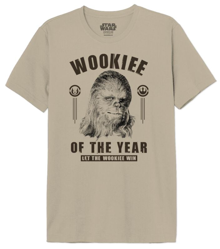T-Shirt Manches courtes Disney de Star Wars - Chewbacca - Wookie Of The Year - M à XXL - pour Homme - sable - Star Wars
