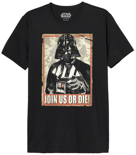 T-Shirt Manches courtes Disney de Star Wars - Dark Vador - Join us or die! - M à XXL - pour Homme - noir - Star Wars