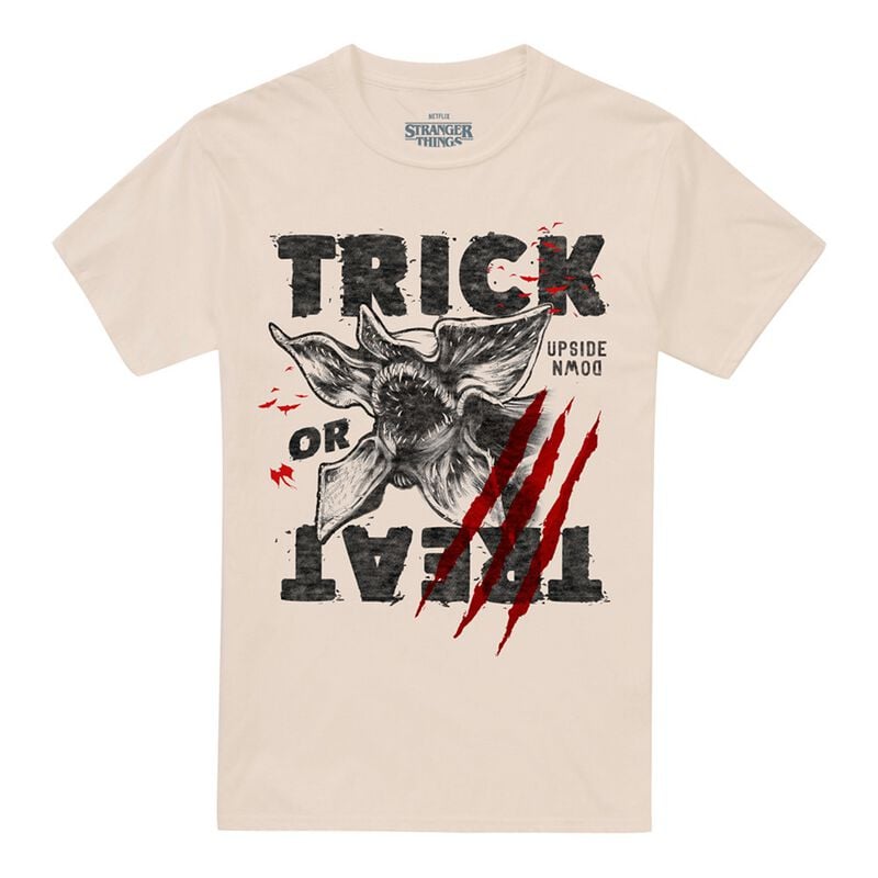 T-Shirt Manches courtes  de Stranger Things - Demogorgon - Trick Or Treat Sketch - S à 3XL - pour Homme - naturel - Stranger Things