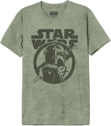 T-Shirt Manches courtes Disney de Star Wars - Boba Fett - Profile - Logo - M à XXL - pour Homme - kaki - Star Wars