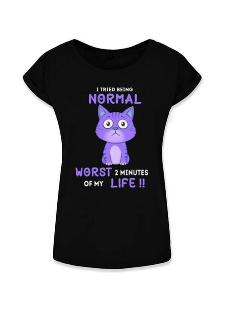 T-Shirt Manches courtes Fun de Tierisch - Beeing Normal - S à M - pour Femme - noir - Tierisch