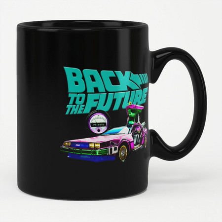 Mug  de Retour Vers Le Futur - Delorean - pour Indifférent - noir - Retour Vers Le Futur - View 2