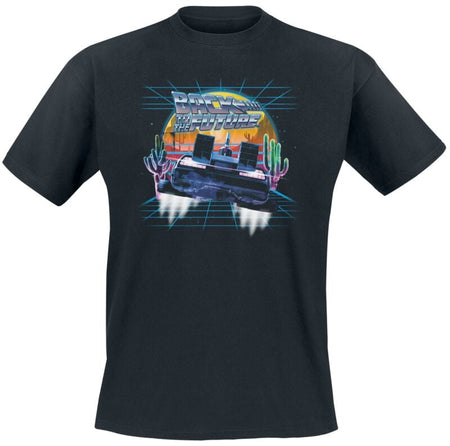 T-Shirt Manches courtes  de Retour Vers Le Futur - Retro Neon Desert - S à 5XL - pour Homme - noir - Retour Vers Le Futur