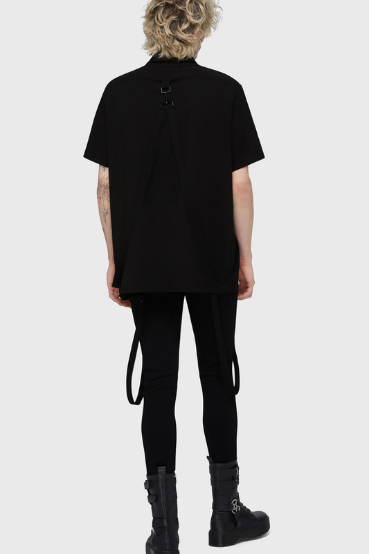 Chemise manches courtes Gothic de KIHILIST by KILLSTAR - Lunara Shirt - XS à 4XL - pour Homme - noir - KIHILIST by KILLSTAR - View 2