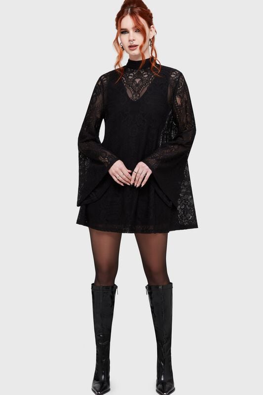 Robe courte Gothic de Killstar - Waltz of the Wicked - Waltz in Mourning - Robe Courte - XS à 4XL - pour Femme - noir - Killstar