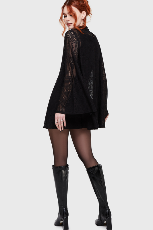 Robe courte Gothic de Killstar - Waltz of the Wicked - Waltz in Mourning - Robe Courte - XS à 4XL - pour Femme - noir - Killstar - View 2