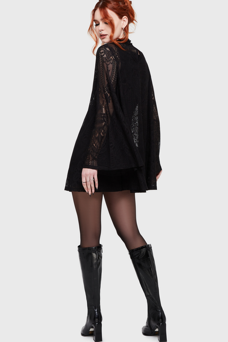 Robe courte Gothic de Killstar - Waltz of the Wicked - Waltz in Mourning - Robe Courte - XS à 4XL - pour Femme - noir - Killstar - View 2
