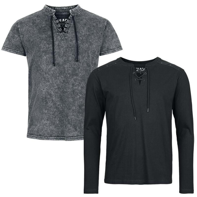 T-Shirt Manches courtes  de Black Premium by EMP - Celtic fine lines - T-Shirt & Haut Manches Longues - Pack - M à XL - pour Homme - multicolore - Black Premium by EMP