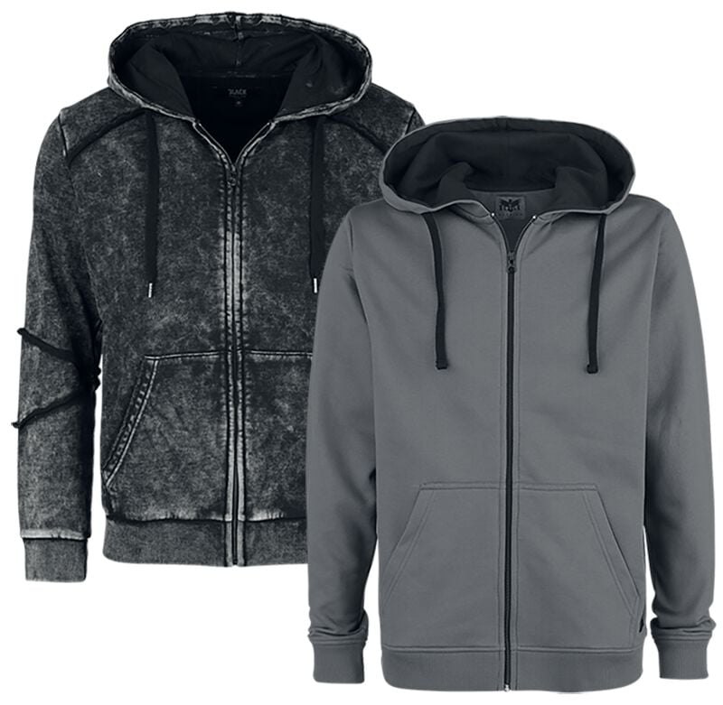 Sweat-shirt zippé à capuche  de Black Premium by EMP - Mask of Sanity - Pack - S à XXL - pour Homme - multicolore - Black Premium by EMP