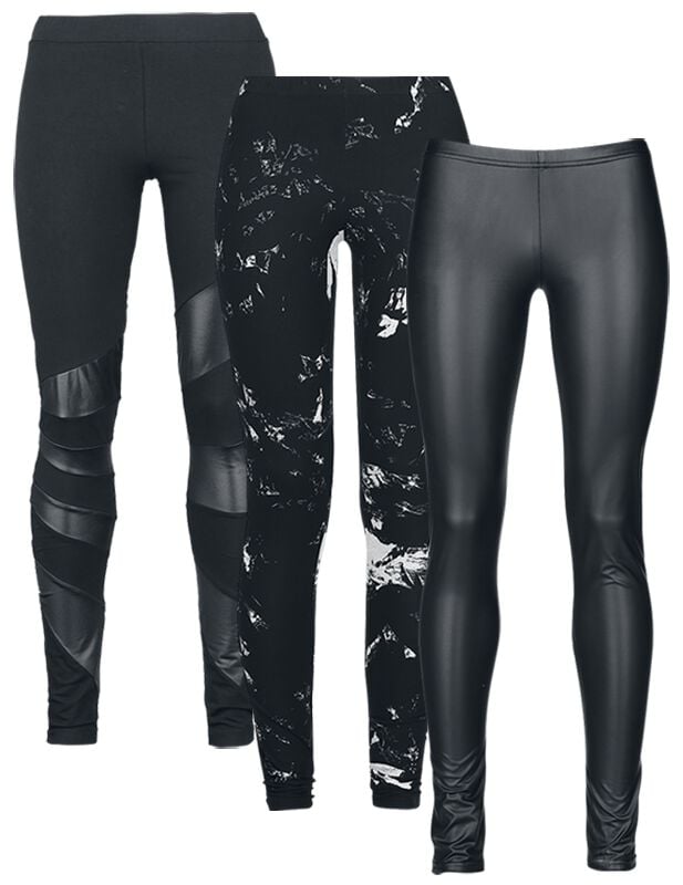 Legging  de Black Premium by EMP - Built for Comfort - Lot de 3 - S à 3XL - pour Femme - noir - Black Premium by EMP