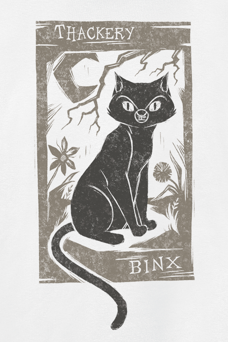 T-Shirt Manches courtes Disney de Hocus Pocus - Woodcut Thackery Binx - S à XXL - pour Unisexe - blanc - Hocus Pocus - View 2