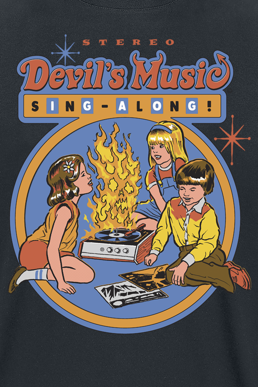 T-Shirt Manches courtes Fun de Steven Rhodes - Devils Music Sing Along - M à 3XL - pour Homme - noir - Steven Rhodes - View 2