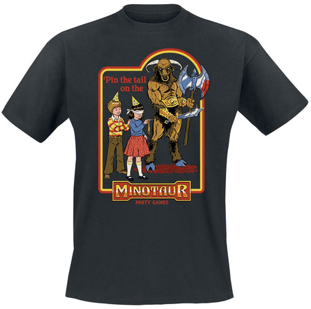 T-Shirt Manches courtes Fun de Steven Rhodes - Pin The Tail On The Minotaur - M à 3XL - pour Homme - noir - Steven Rhodes