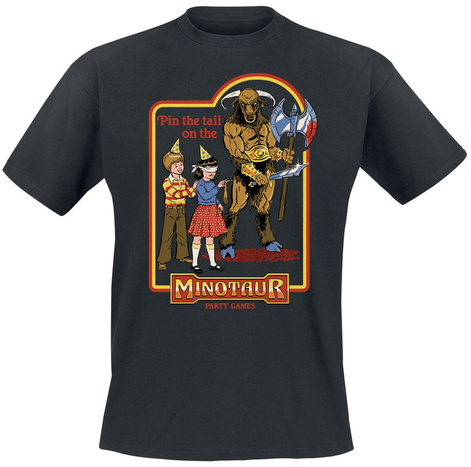T-Shirt Manches courtes Fun de Steven Rhodes - Pin The Tail On The Minotaur - M à 3XL - pour Homme - noir - Steven Rhodes