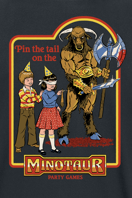 T-Shirt Manches courtes Fun de Steven Rhodes - Pin The Tail On The Minotaur - M à 3XL - pour Homme - noir - Steven Rhodes - View 2