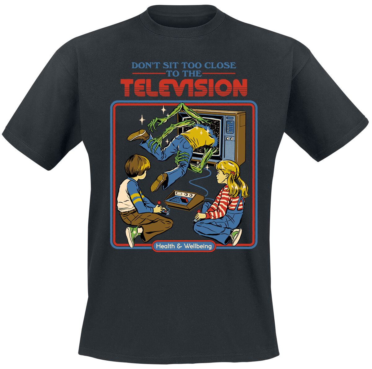 T-Shirt Manches courtes Fun de Steven Rhodes - Don´t Sit Too Close - M à 3XL - pour Homme - noir - Steven Rhodes