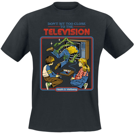 T-Shirt Manches courtes Fun de Steven Rhodes - Don´t Sit Too Close - M à 3XL - pour Homme - noir - Steven Rhodes