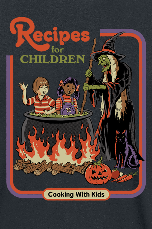 T-Shirt Manches courtes Fun de Steven Rhodes - Recipies For Children - M à 3XL - pour Homme - noir - Steven Rhodes - View 2