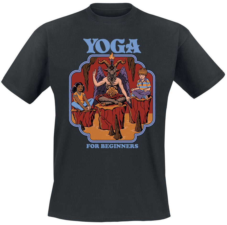 T-Shirt Manches courtes Fun de Steven Rhodes - Yoga For Beginners - M à 3XL - pour Homme - noir - Steven Rhodes
