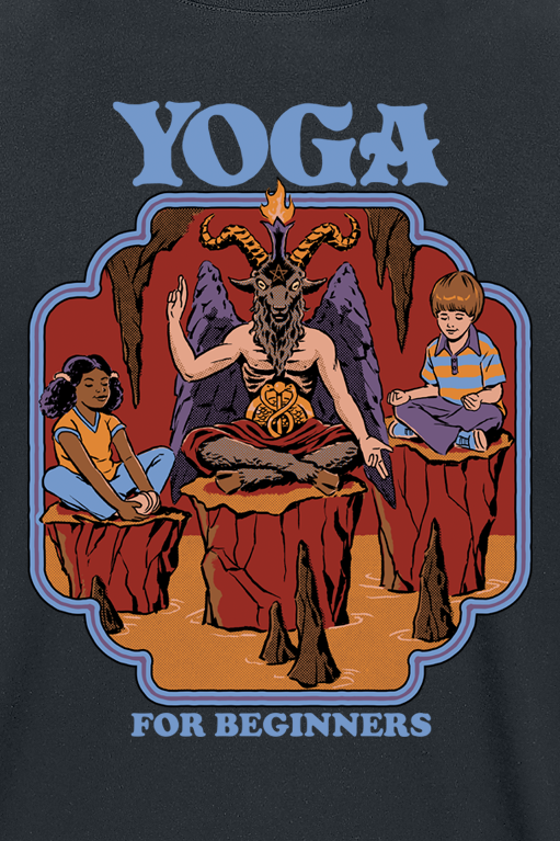 T-Shirt Manches courtes Fun de Steven Rhodes - Yoga For Beginners - M à 3XL - pour Homme - noir - Steven Rhodes - View 2