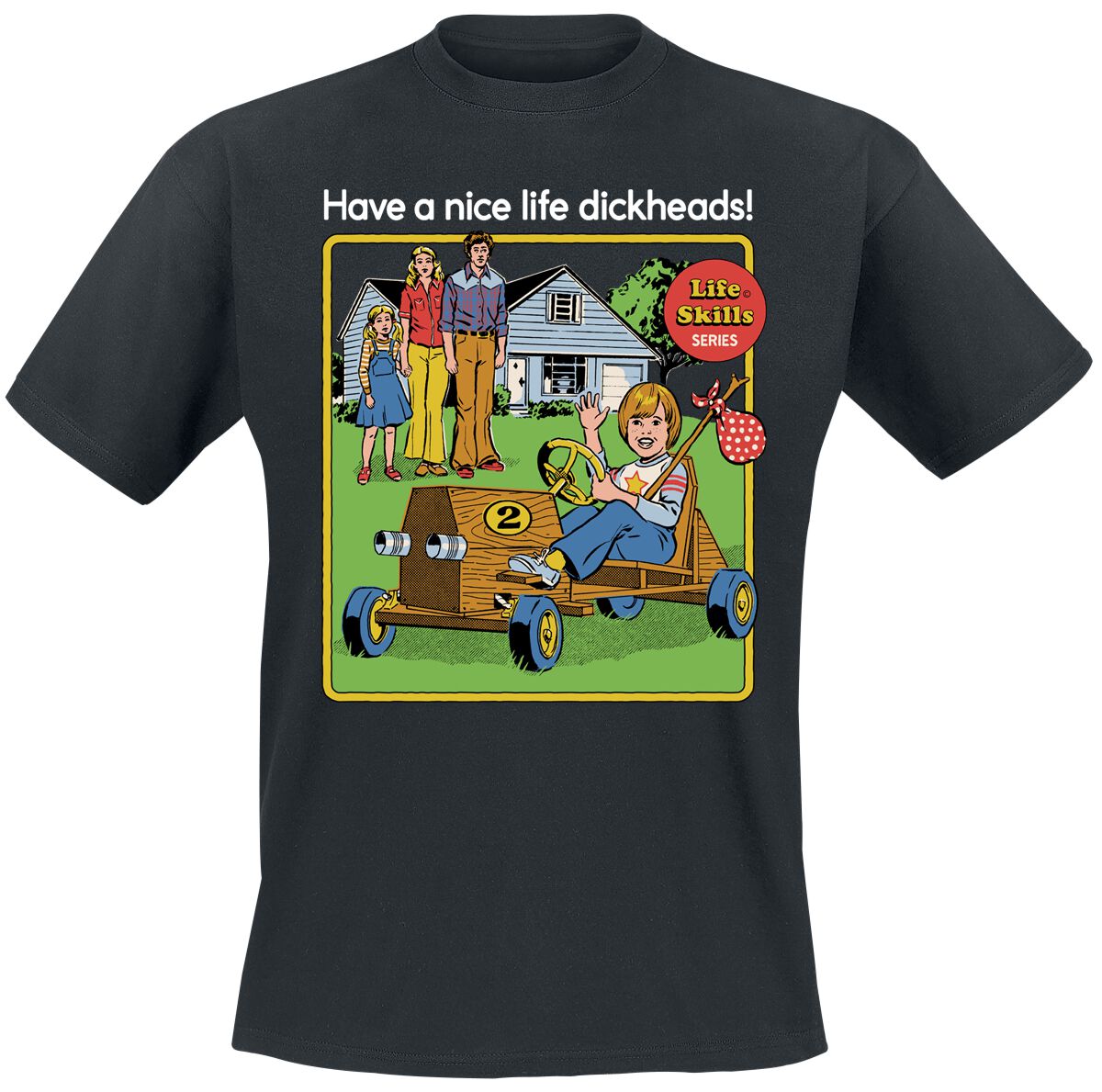 T-Shirt Manches courtes Fun de Steven Rhodes - Have A Nice Life - M à 3XL - pour Homme - noir - Steven Rhodes
