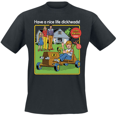 T-Shirt Manches courtes Fun de Steven Rhodes - Have A Nice Life - M à 3XL - pour Homme - noir - Steven Rhodes
