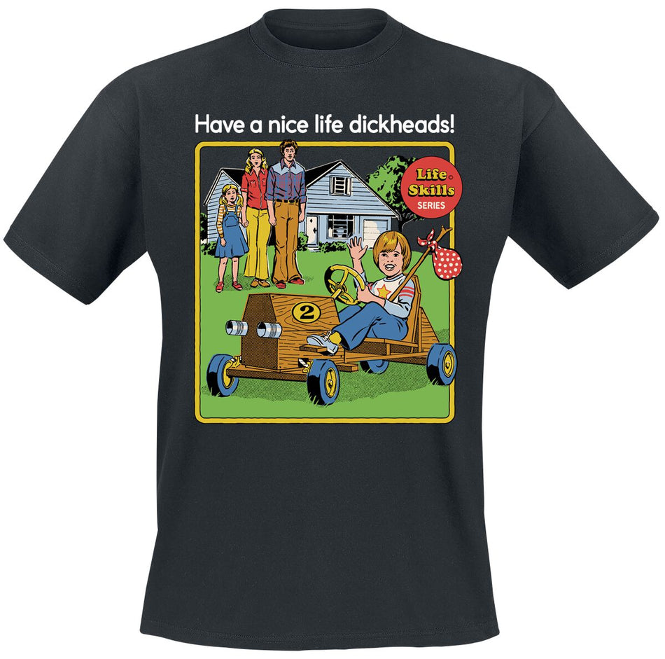 T-Shirt Manches courtes Fun de Steven Rhodes - Have A Nice Life - M à 3XL - pour Homme - noir - Steven Rhodes