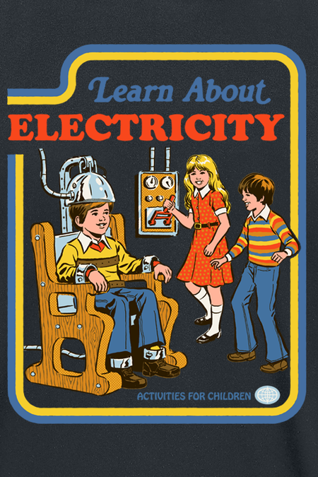 T-Shirt Manches courtes Fun de Steven Rhodes - Learn Abou Electricity - M à 3XL - pour Homme - noir - Steven Rhodes - View 2