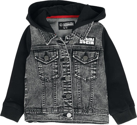 Veste  de Rammstein - Haifisch - 110/116 à 158/164 - pour filles & garçonse - gris/noir - Rammstein