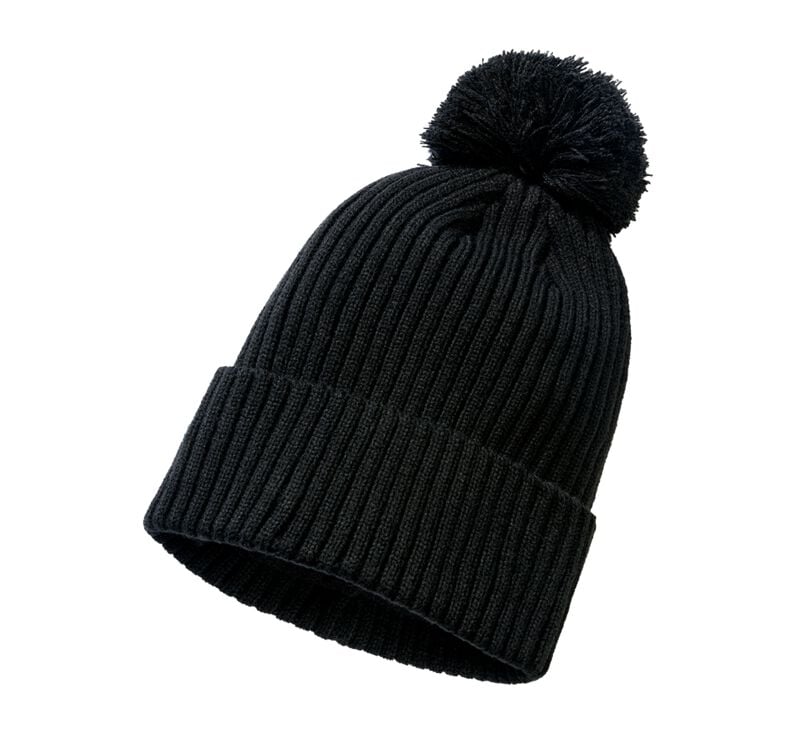 Bonnet  de Brandit - Bonnet à pompon - pour Unisexe - noir - Brandit