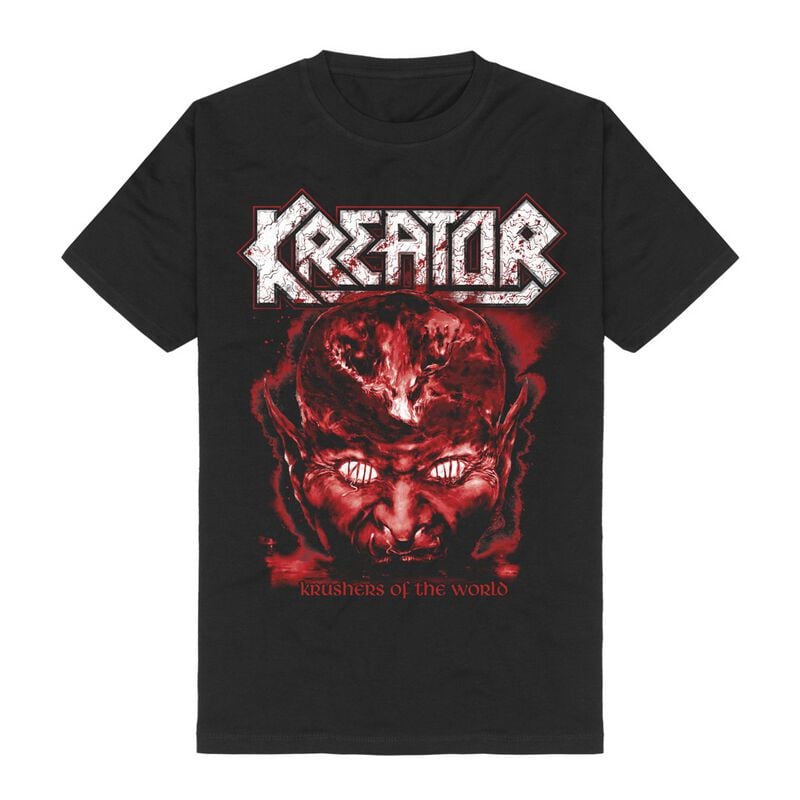 T-Shirt Manches courtes  de Kreator - Krushers of the World Demon Head - S à 3XL - pour Homme - noir - Kreator